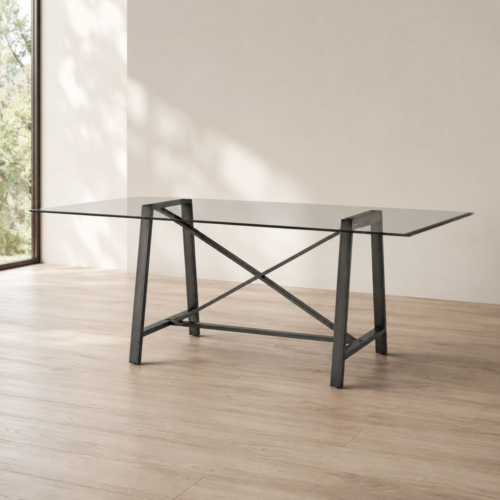 Bassett Mirror - Ross 72" Glass-Top Dining Table - 9150-601-486 view 4