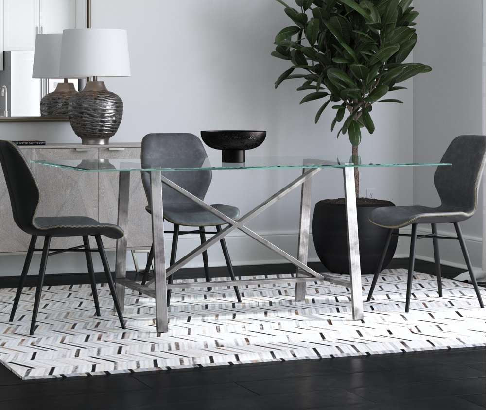 Bassett Mirror - Ross 72" Glass-Top Dining Table - 9150-601-486 view 5