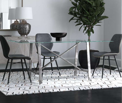 Bassett Mirror - Ross 72" Glass-Top Dining Table - 9150-601-486 view 5