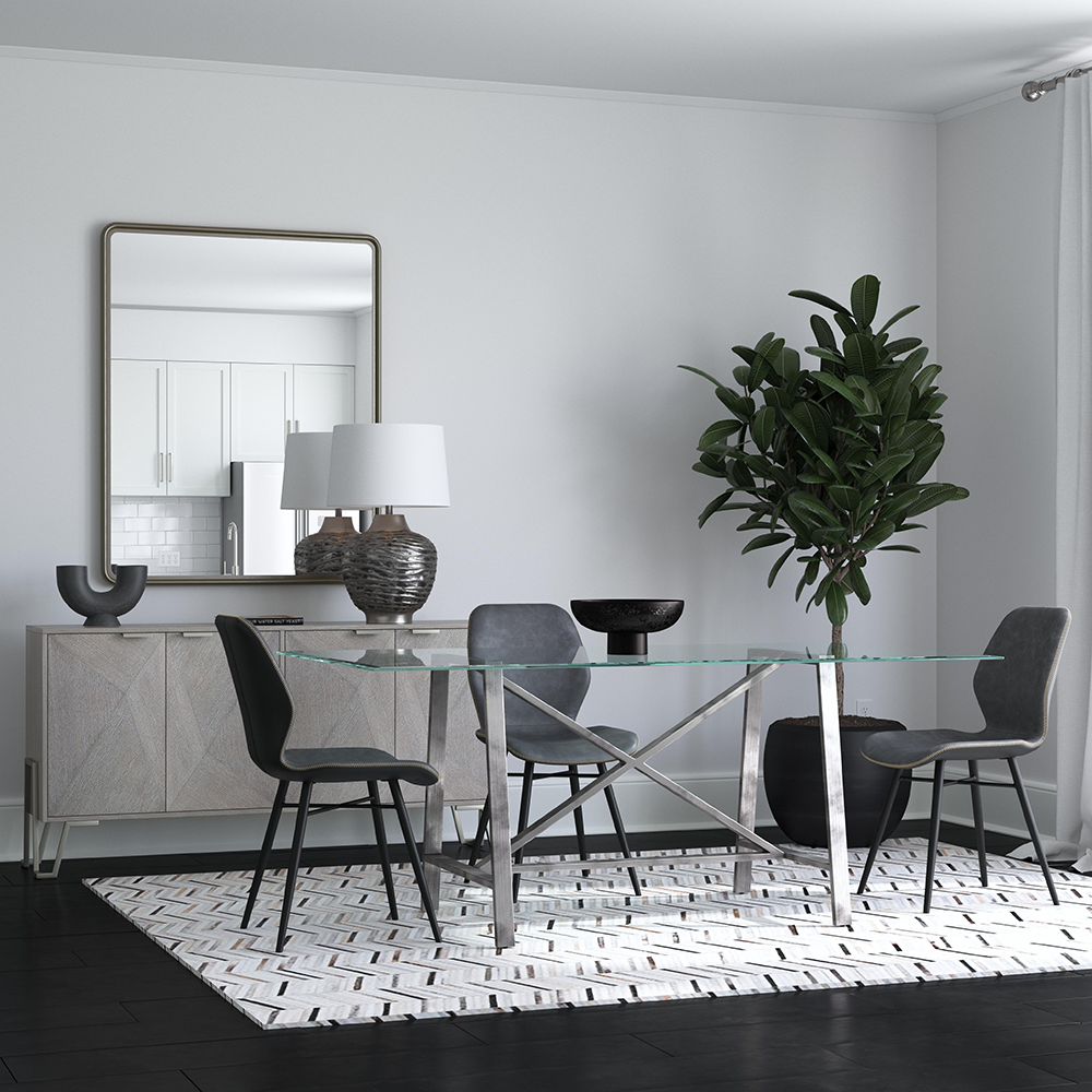 Bassett Mirror - Ross 72" Glass-Top Dining Table - 9150-601-486 view 6