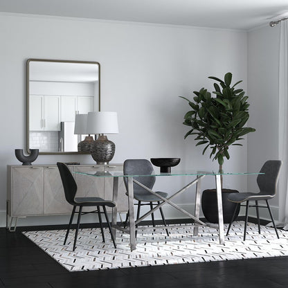Bassett Mirror - Ross 72" Glass-Top Dining Table - 9150-601-486 view 6
