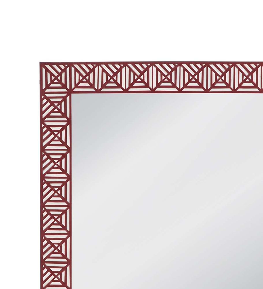 Bassett Mirror - Rouge 48" Red Rectangular Wall Mirror - M5111 view 4