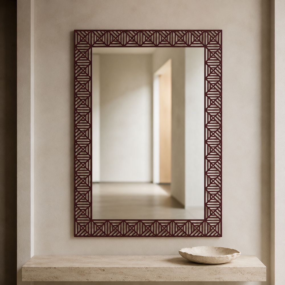 Bassett Mirror - Rouge 48" Red Rectangular Wall Mirror - M5111 view 5