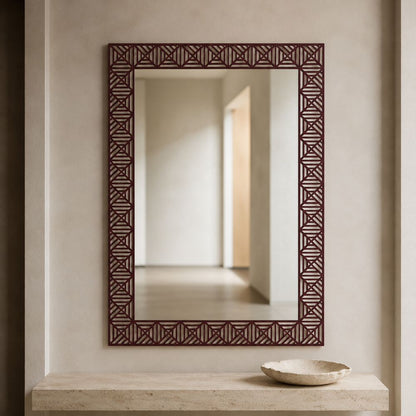 Bassett Mirror - Rouge 48" Red Rectangular Wall Mirror - M5111 view 5