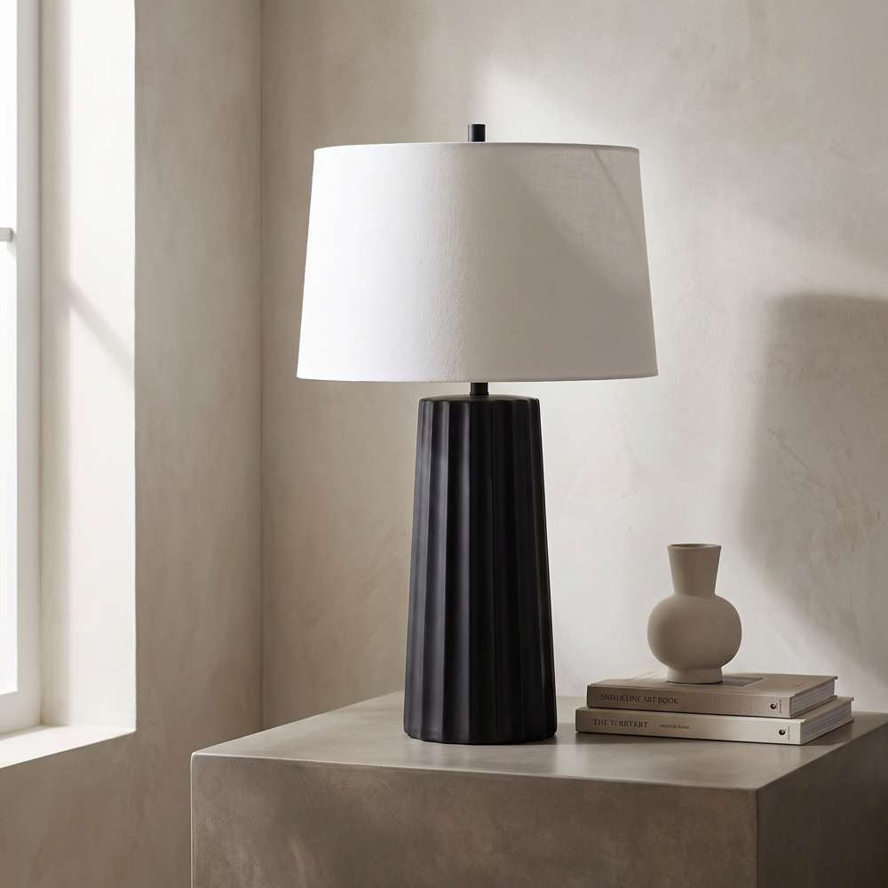 Bassett Mirror - Sabine 33" Black Resin Table Lamp - L4519T view 4