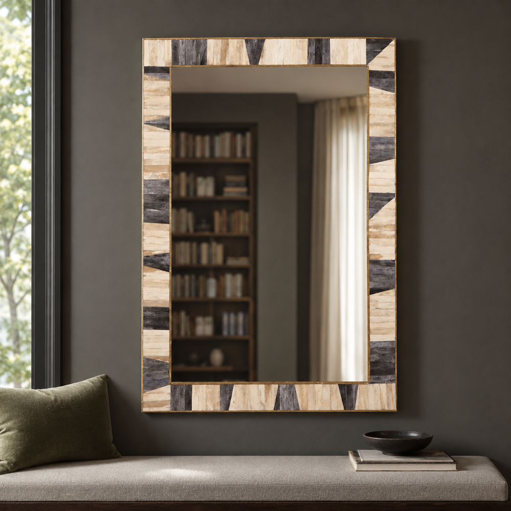 Bassett Mirror - Season 38" Gray Rectangular Wall Mirror - M4924 view 4