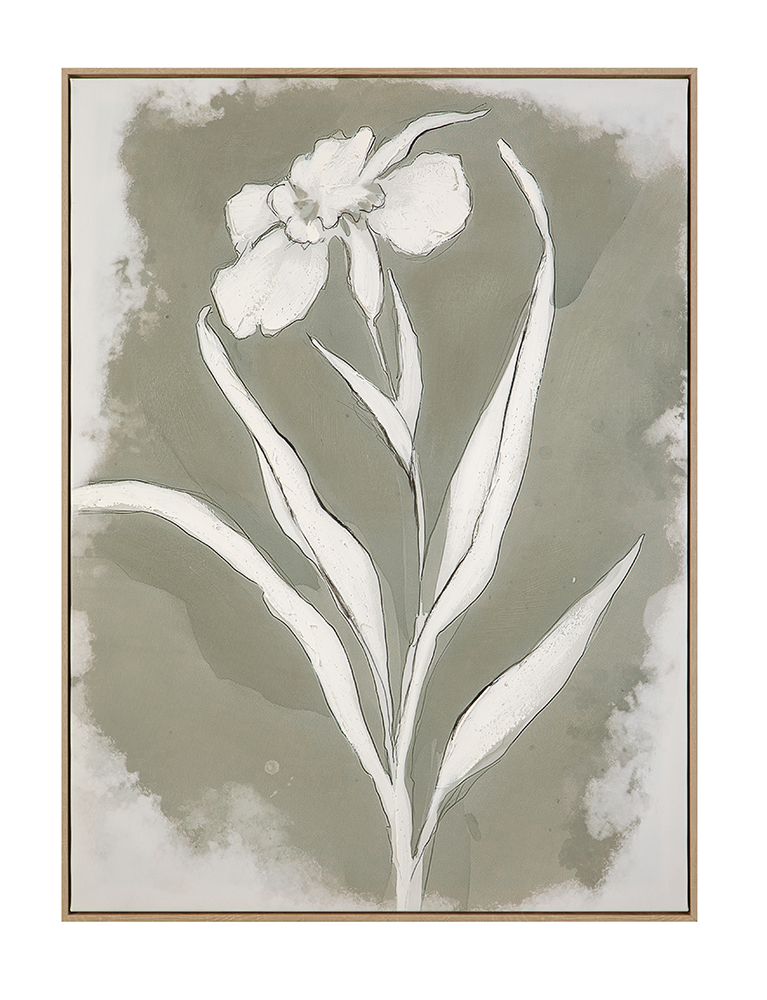 Bassett Mirror - Serene Botanical I Green Floral Framed Canvas - 7301-137 view 1