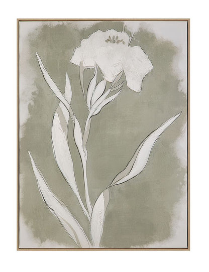 Bassett Mirror - Serene Botanical II Green Floral Framed Canvas - 7301-138 view 1