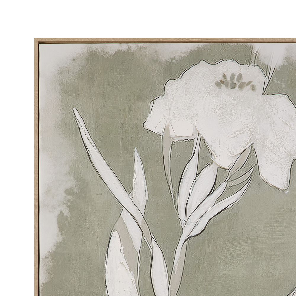 Bassett Mirror - Serene Botanical II Green Floral Framed Canvas - 7301-138 view 3