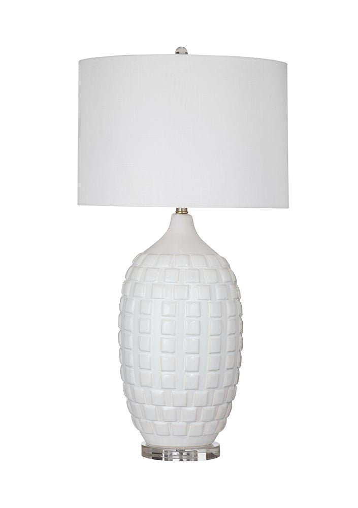 Bassett Mirror - Sesser 35" White Ceramic Table Lamp - L4637T view 1