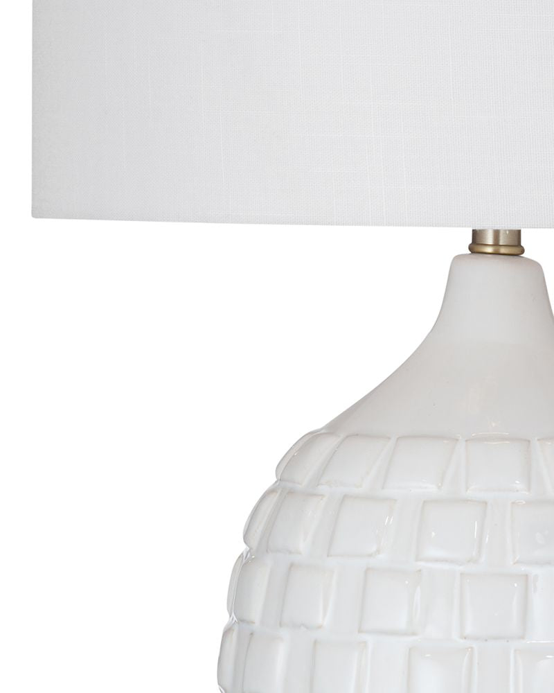 Bassett Mirror - Sesser 35" White Ceramic Table Lamp - L4637T view 2