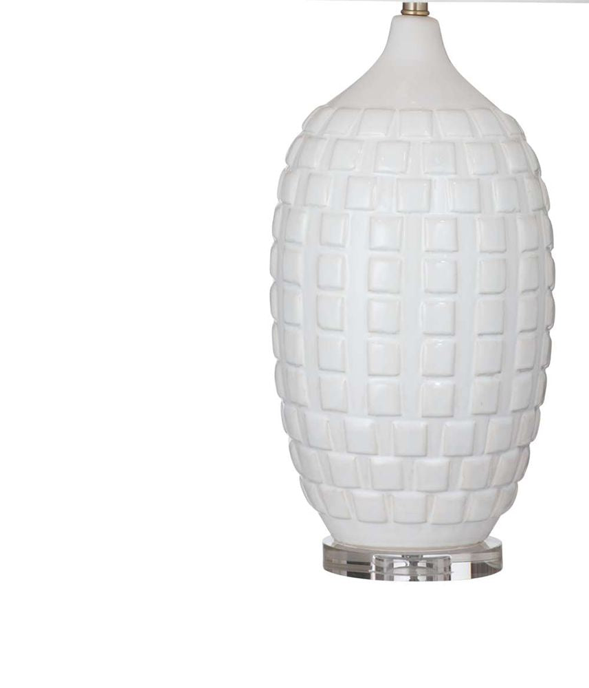 Bassett Mirror - Sesser 35" White Ceramic Table Lamp - L4637T view 3