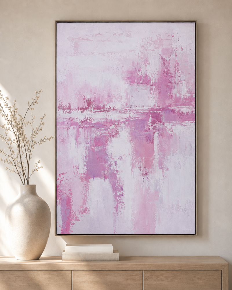 Bassett Mirror - Settled Purple Abstract Framed Canvas - 7300-969 view 4