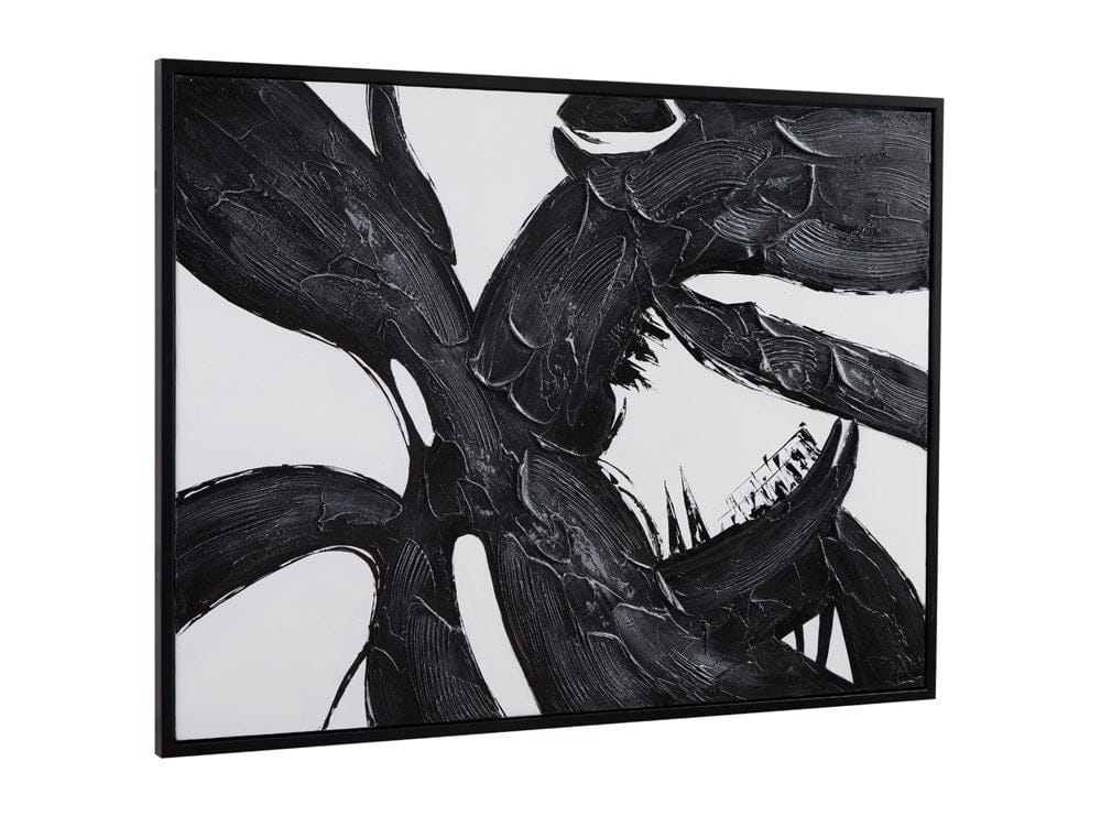 Bassett Mirror - Shadows Fall Framed Canvas in Black Frame - 7301-045 view 1
