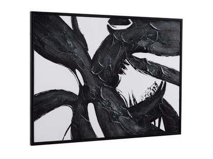 Bassett Mirror - Shadows Fall Framed Canvas in Black Frame - 7301-045 view 1