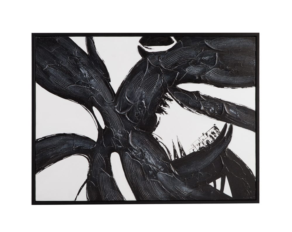 Bassett Mirror - Shadows Fall Framed Canvas in Black Frame - 7301-045 view 2