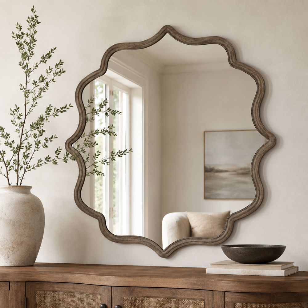 Bassett Mirror - Sherwood 42" Weathered Gray Rectangular Wall Mirror - M5291 view 5