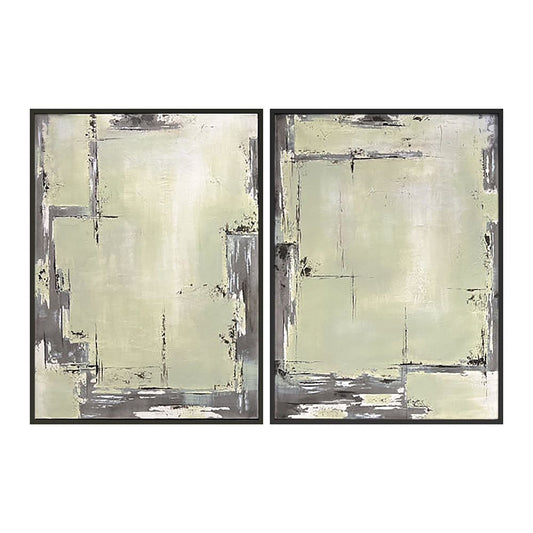Bassett Mirror - Sherwood Gates Green Abstract Framed Canvas (Set of 2) - 7301-104 view 1