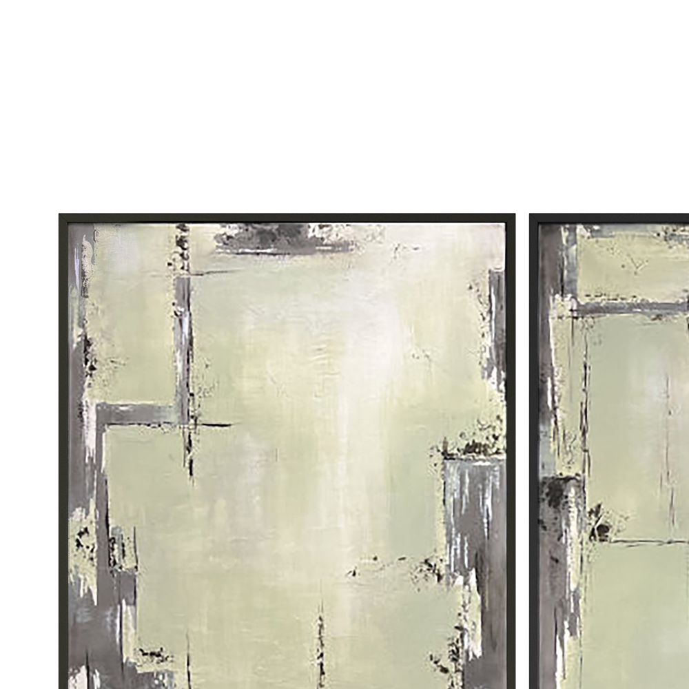 Bassett Mirror - Sherwood Gates Green Abstract Framed Canvas (Set of 2) - 7301-104 view 2