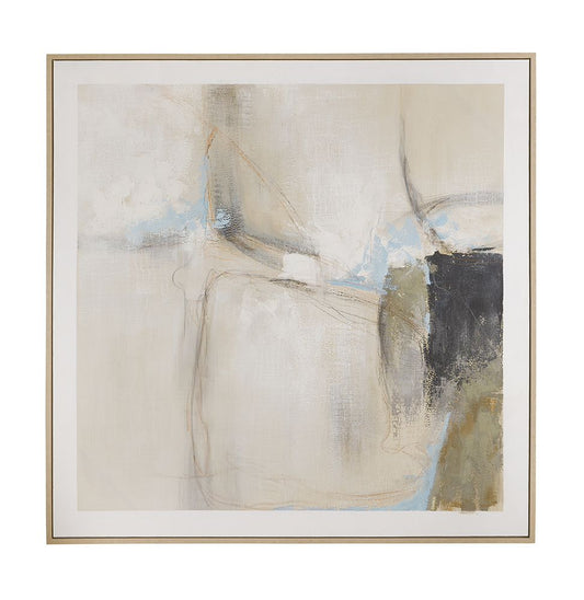 Bassett Mirror - Shifting Horizons Cream Landscape Framed Canvas - 7301-092 view 1