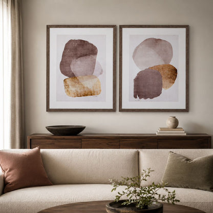 Bassett Mirror - Side Step Brown Abstract Framed Print (Set of 2) - 9902-176-000 view 3