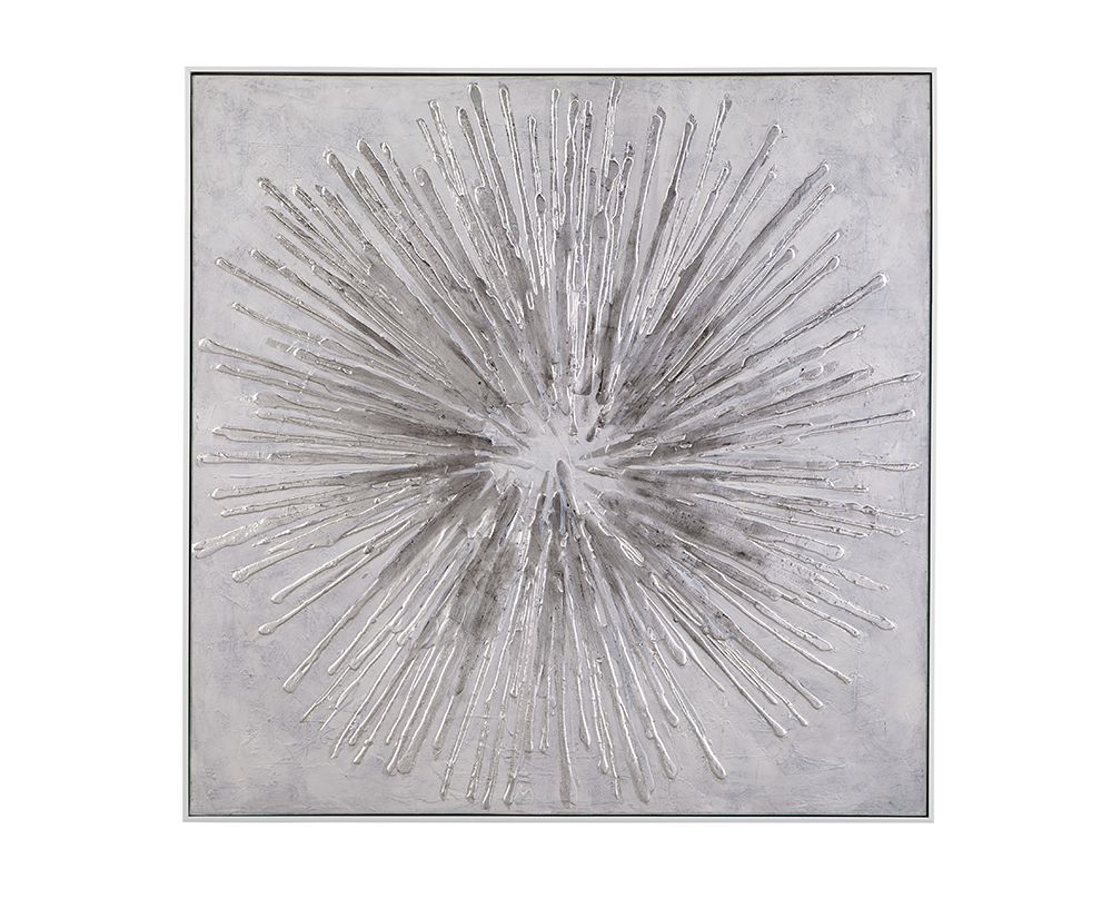 Bassett Mirror - Silver Abstract Framed Canvas - 7300-950 view 1