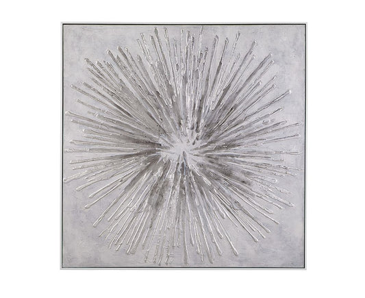 Bassett Mirror - Silver Abstract Framed Canvas - 7300-950 view 1