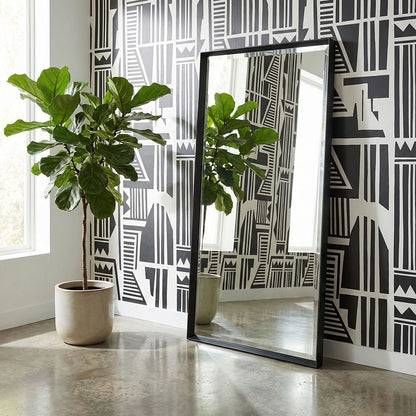 Bassett Mirror - Sloan 78" Matte Black Floor Mirror - M4527B view 4