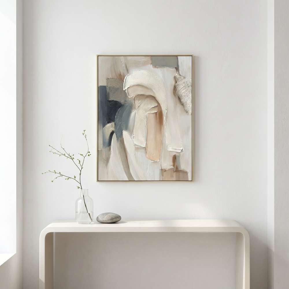 Bassett Mirror - Soft Contours I Neutral Abstract Framed Canvas - 7301-125 view 4