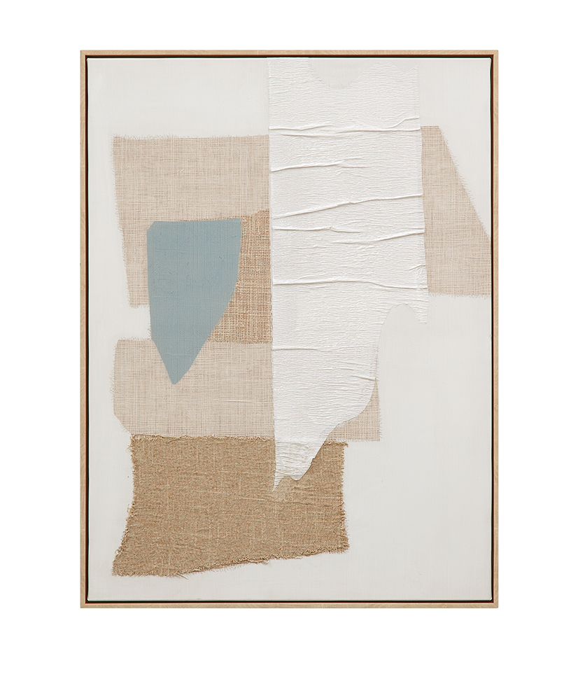 Bassett Mirror - Soft Geometry Blue Abstract Framed Canvas - 7301-118 view 1