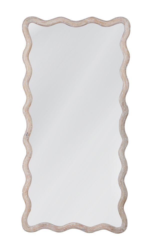 Bassett Mirror - Sonoma Large Whitewashed Wood Wall Mirror - M5396 view 1