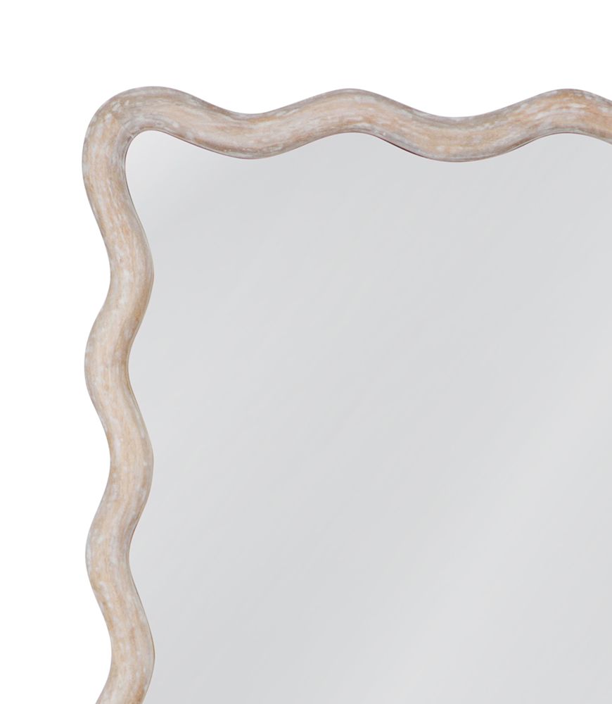 Bassett Mirror - Sonoma Large Whitewashed Wood Wall Mirror - M5396 view 3
