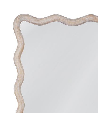 Bassett Mirror - Sonoma Large Whitewashed Wood Wall Mirror - M5396 view 3