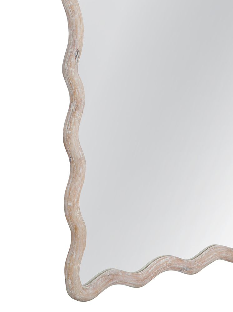 Bassett Mirror - Sonoma Large Whitewashed Wood Wall Mirror - M5396 view 4