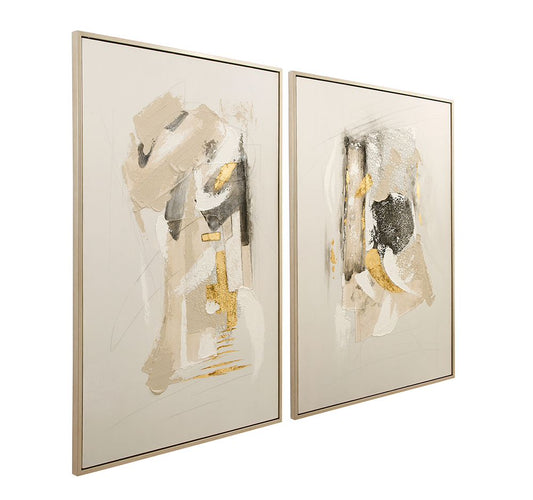 Bassett Mirror - Spencer Silver Framed Canvas (Set of 2) - 7301-087 view 2
