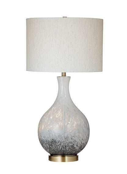 Bassett Mirror - Spey 34" White Glass Table Lamp - L4632T view 1