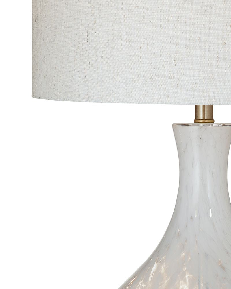 Bassett Mirror - Spey 34" White Glass Table Lamp - L4632T view 2