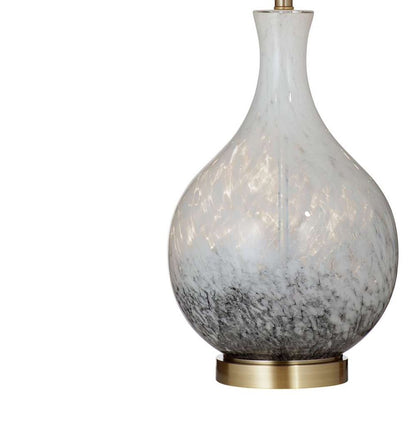 Bassett Mirror - Spey 34" White Glass Table Lamp - L4632T view 3