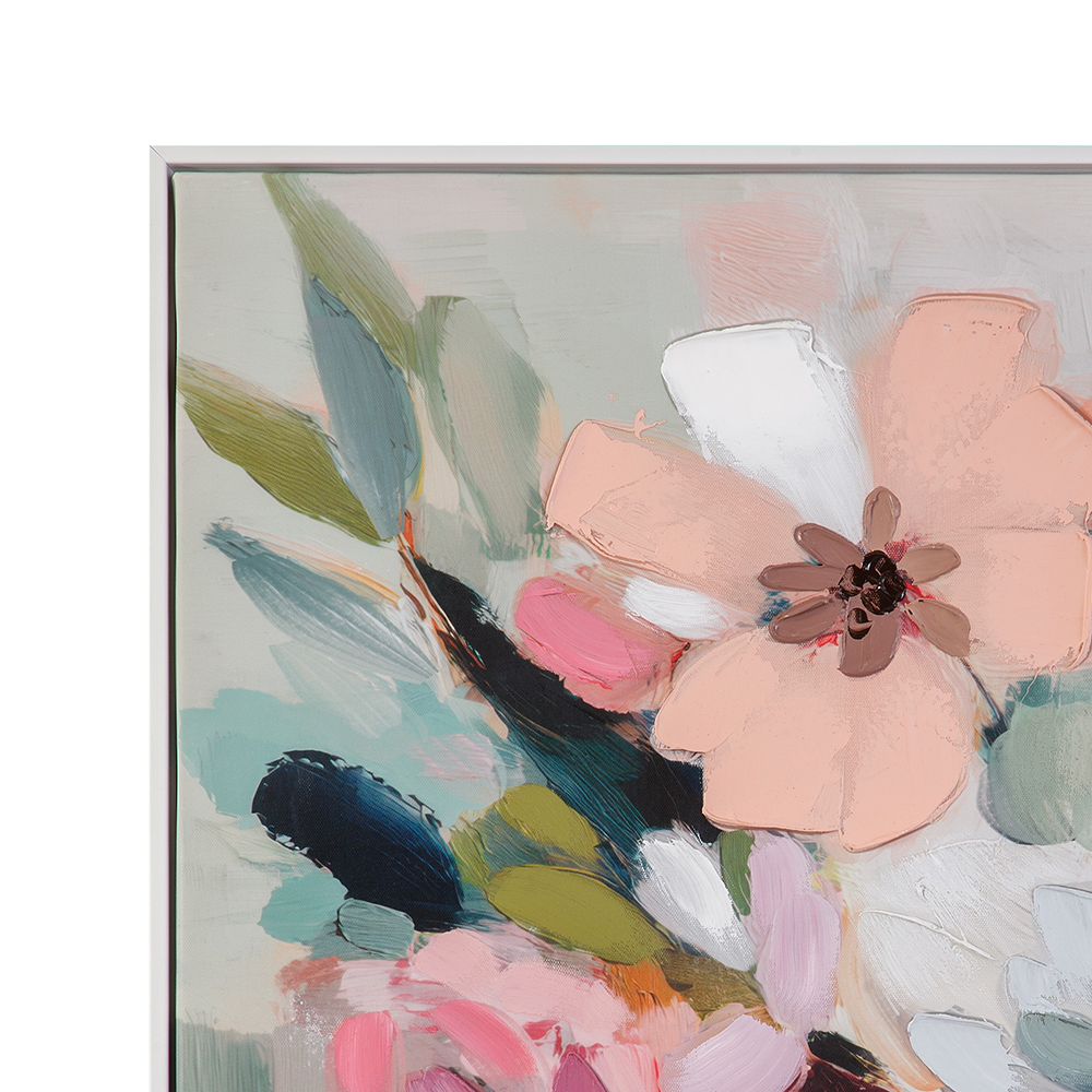 Bassett Mirror - Spring Bouquet Pink Floral Framed Canvas - 7301-130 view 3