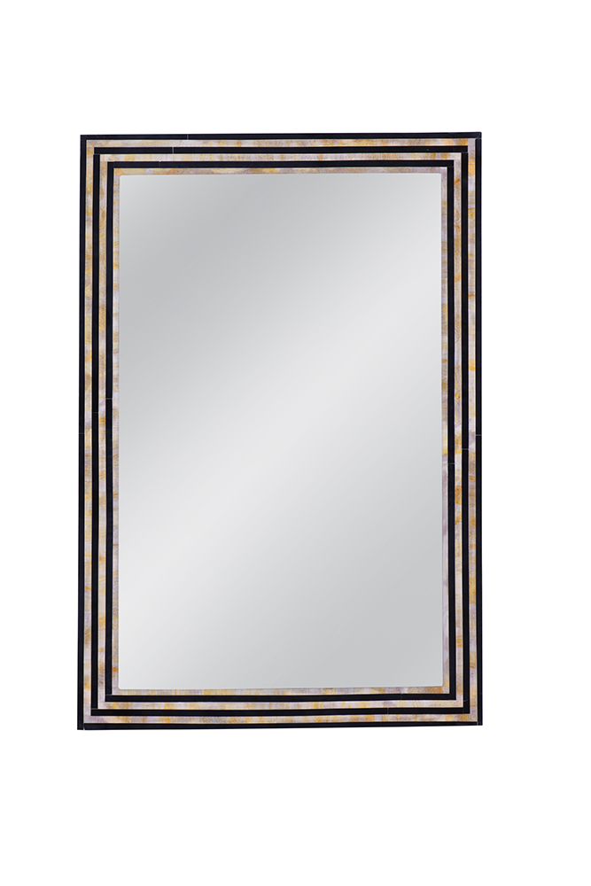 Bassett Mirror - Stepford 44" Black Rectangular Wall Mirror - M5214 view 1