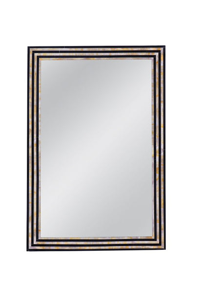 Bassett Mirror - Stepford 44" Black Rectangular Wall Mirror - M5214 view 1