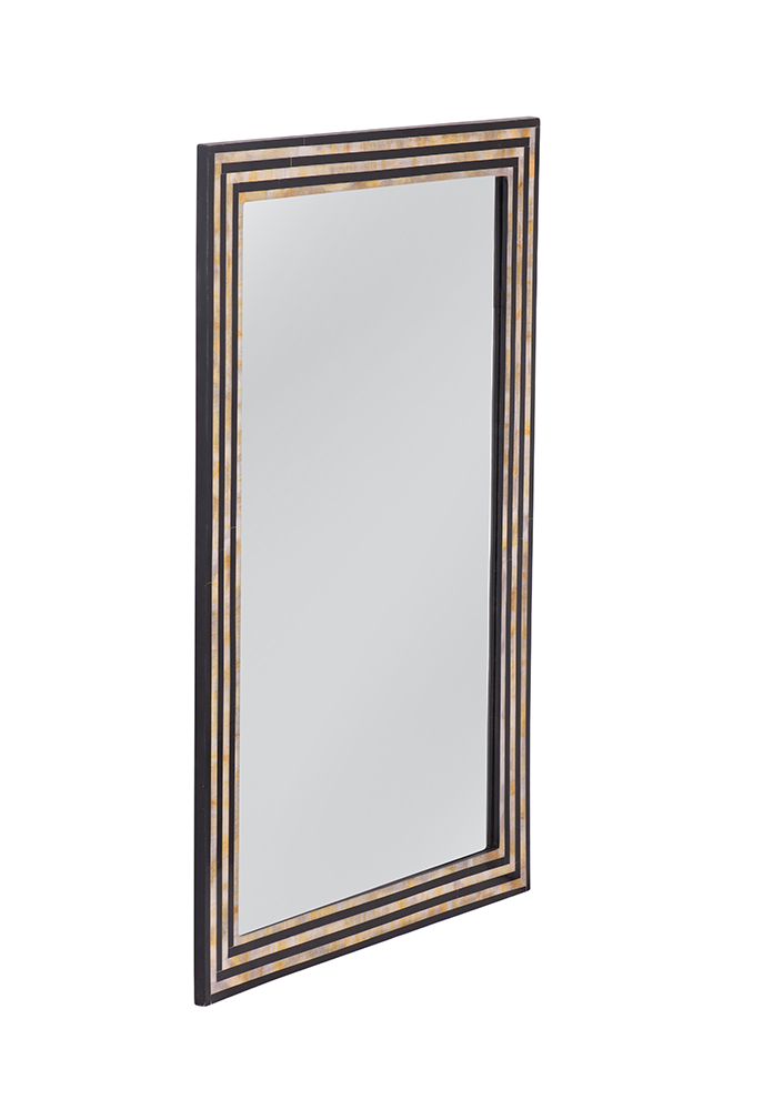 Bassett Mirror - Stepford 44" Black Rectangular Wall Mirror - M5214 view 2