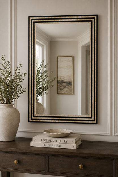 Bassett Mirror - Stepford 44" Black Rectangular Wall Mirror - M5214 view 5