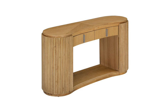 Bassett Mirror - Sterling 50" Wheated Oak Two-Drawer Console Table - 6054-LR-400 view 1