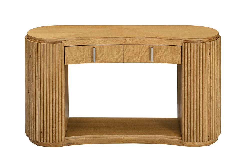 Bassett Mirror - Sterling 50" Wheated Oak Two-Drawer Console Table - 6054-LR-400 view 2