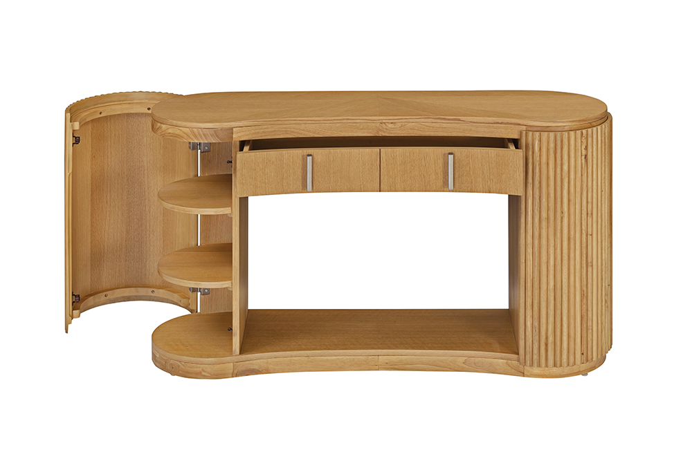 Bassett Mirror - Sterling 50" Wheated Oak Two-Drawer Console Table - 6054-LR-400 view 3