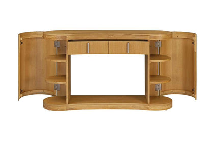 Bassett Mirror - Sterling 50" Wheated Oak Two-Drawer Console Table - 6054-LR-400 view 4