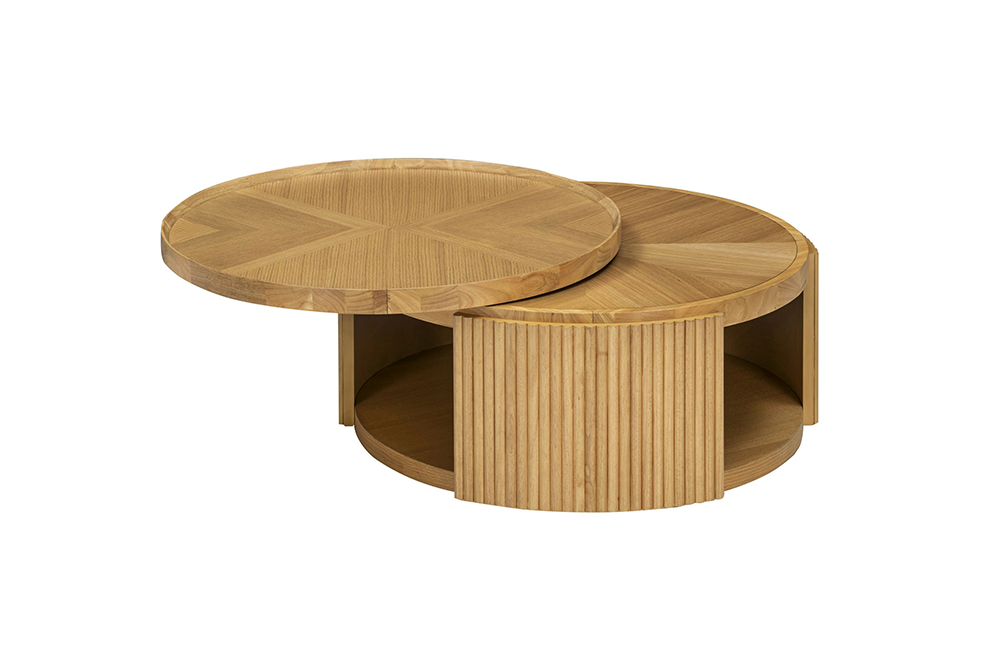 Bassett Mirror - Sterling Wheated Oak Coffee Table - 6054-LR-120 view 2