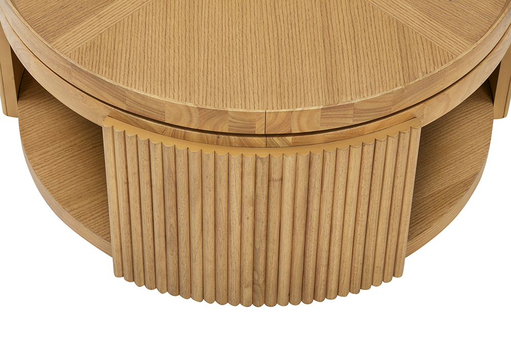 Bassett Mirror - Sterling Wheated Oak Coffee Table - 6054-LR-120 view 5