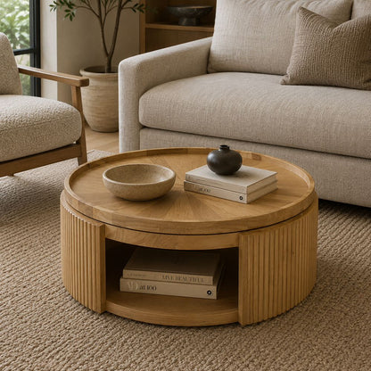 Bassett Mirror - Sterling Wheated Oak Coffee Table - 6054-LR-120 view 6